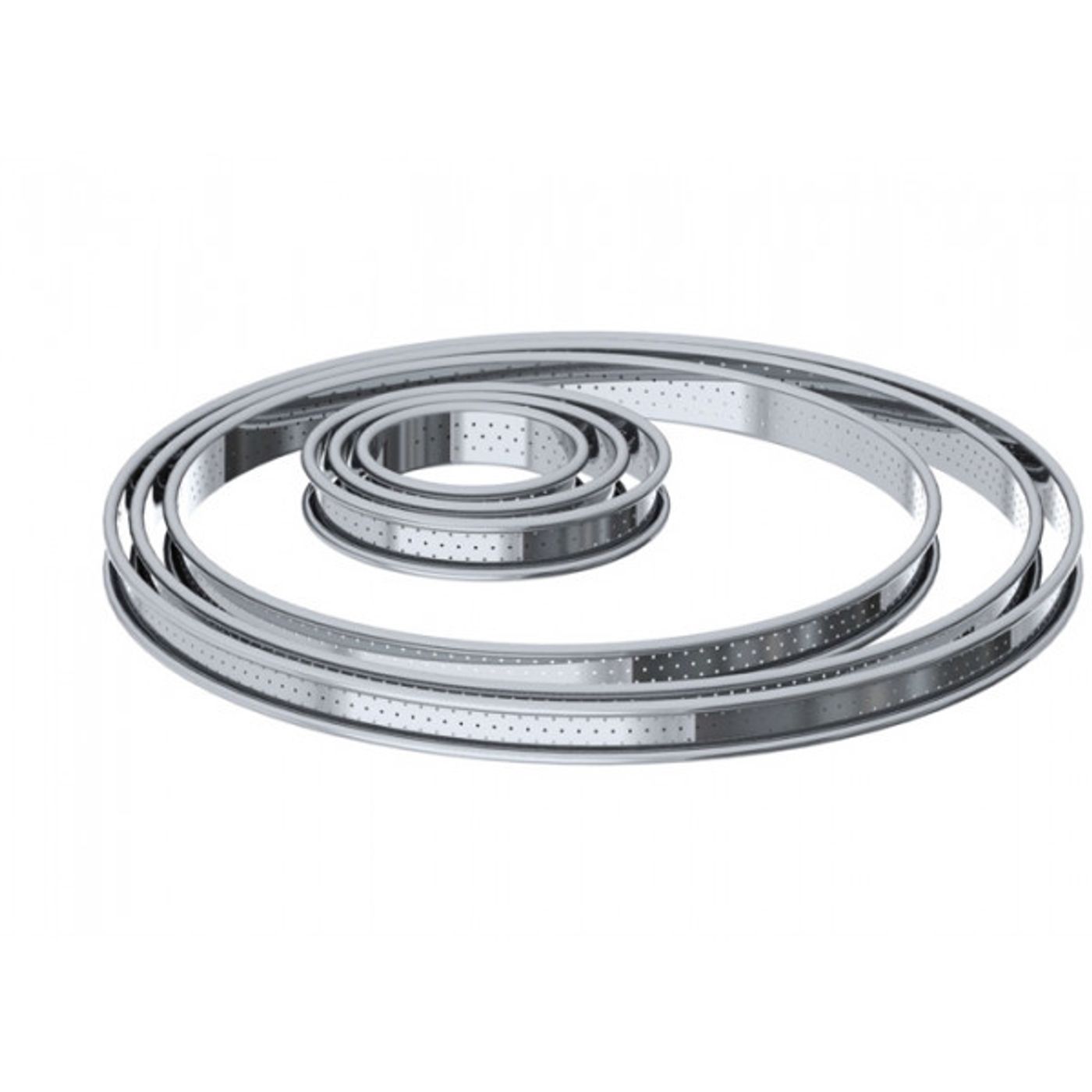 Cercle à tarte inox perforé 10 cm