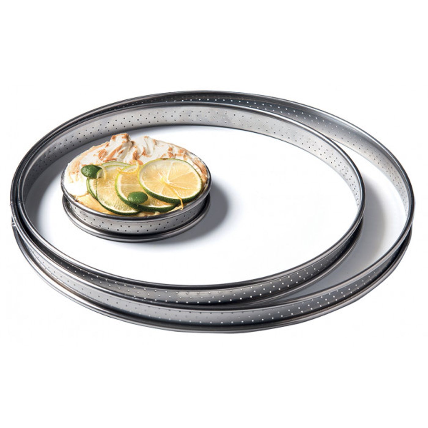 Cercle à tarte inox perforé 10 cm
