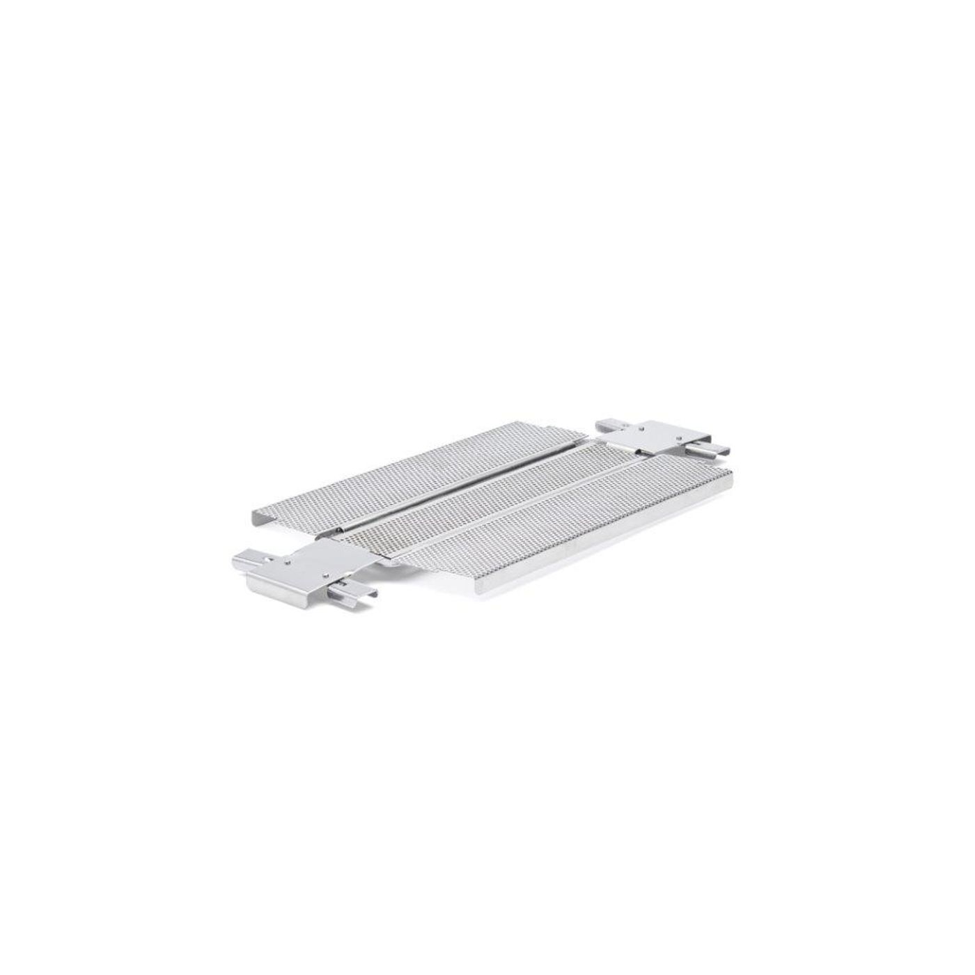 Moule rectangulaire à charnières GEOFORME, inox perforé, 24x5x6cm