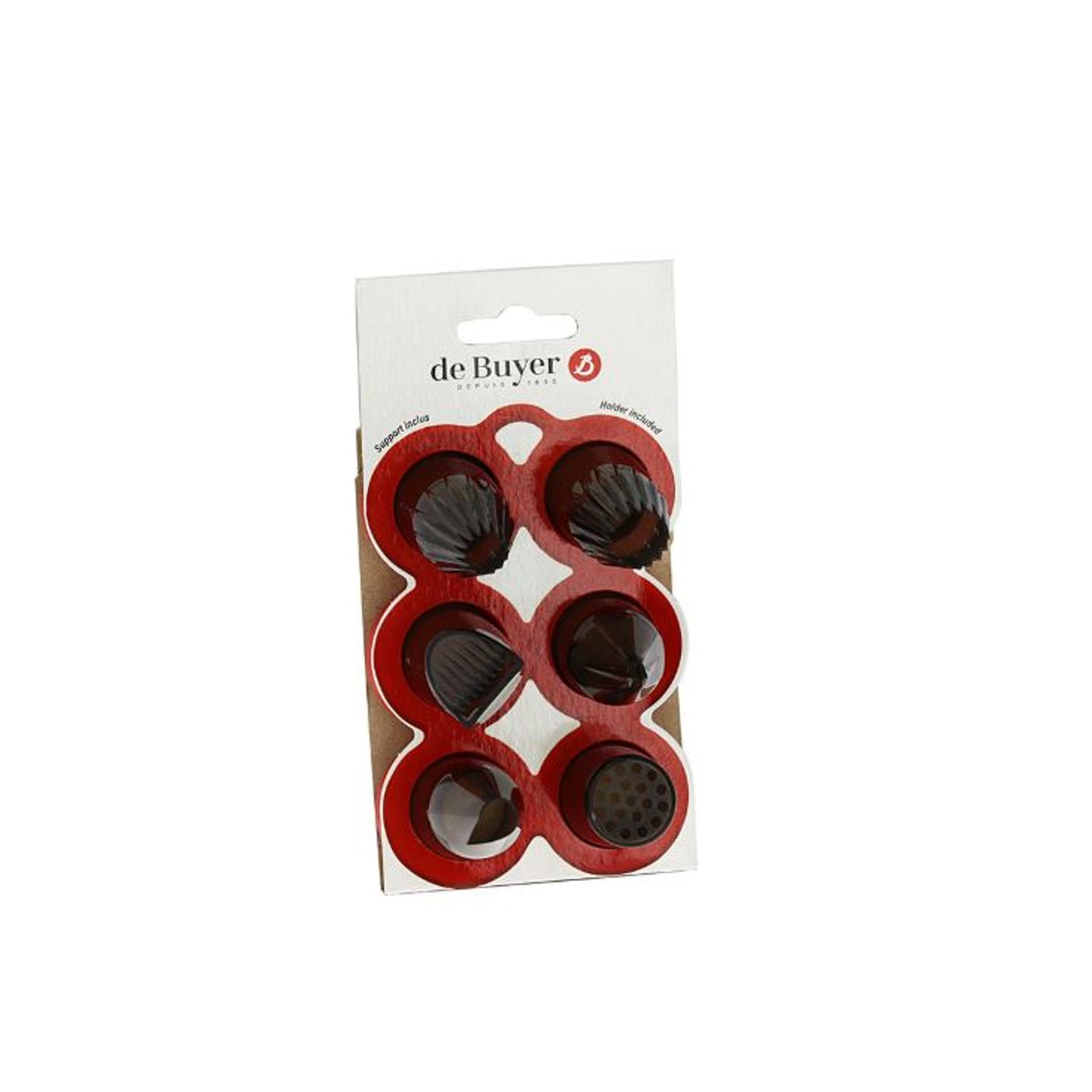 Coffret 6 douilles tritan + support