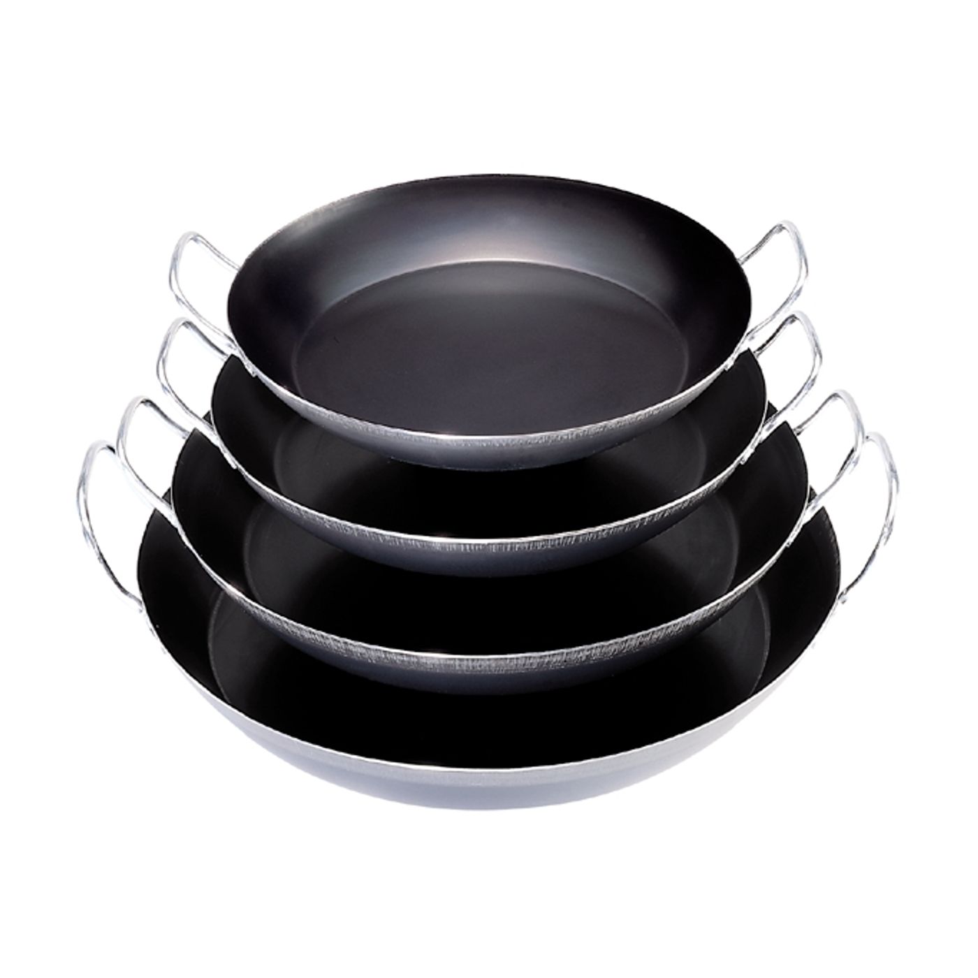 Plat paëlla en tôle d'acier 37 cm
