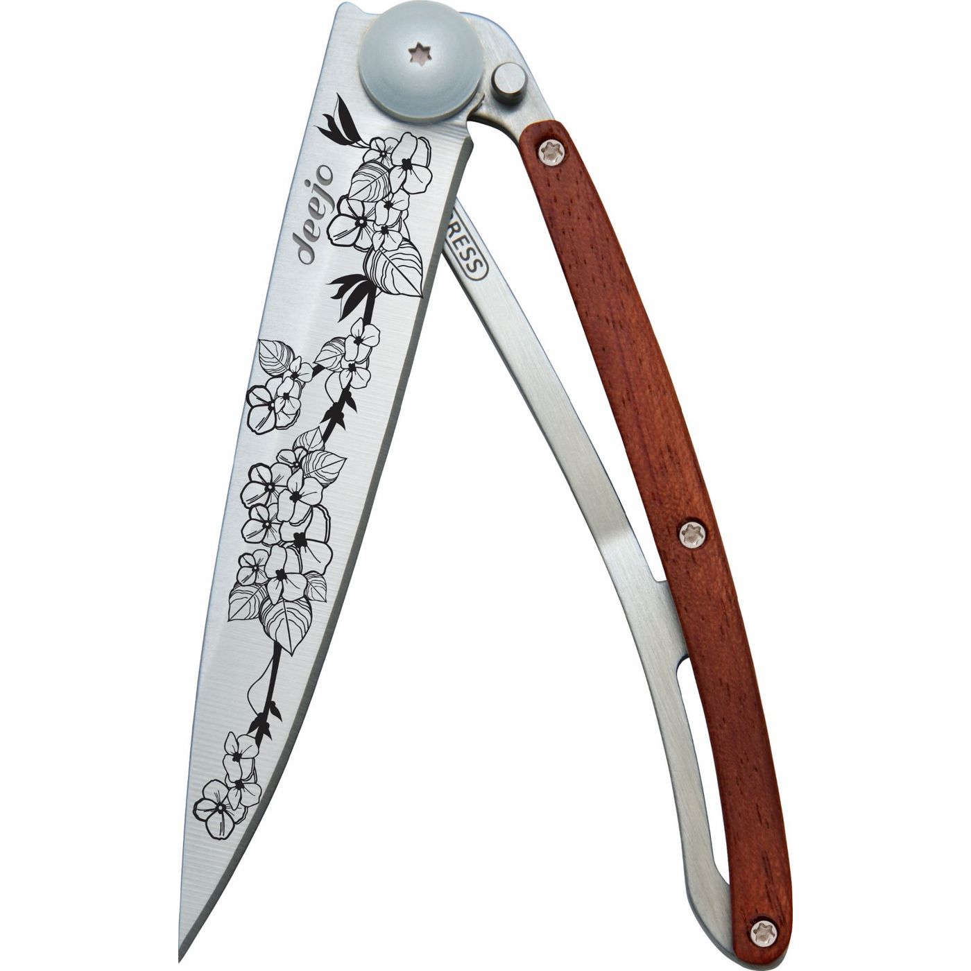 Couteau de poche tatoué Bois corail Cerise