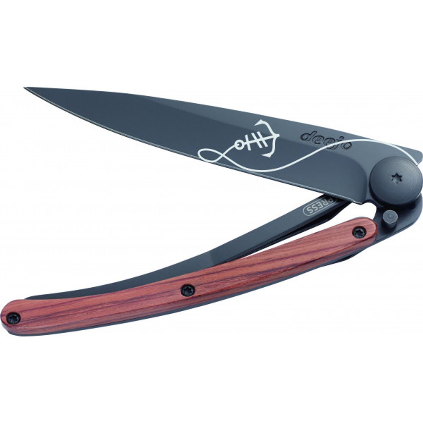 Couteau de poche tatoué Bois de rose ANCRE