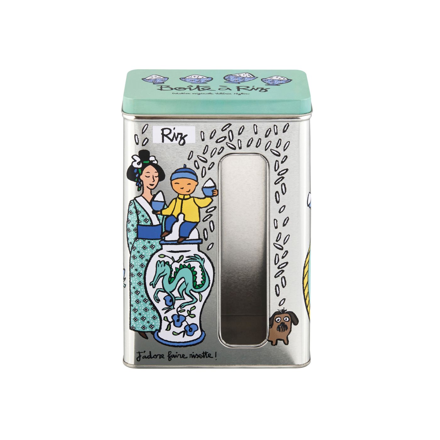 Boîte fenêtre pour riz
