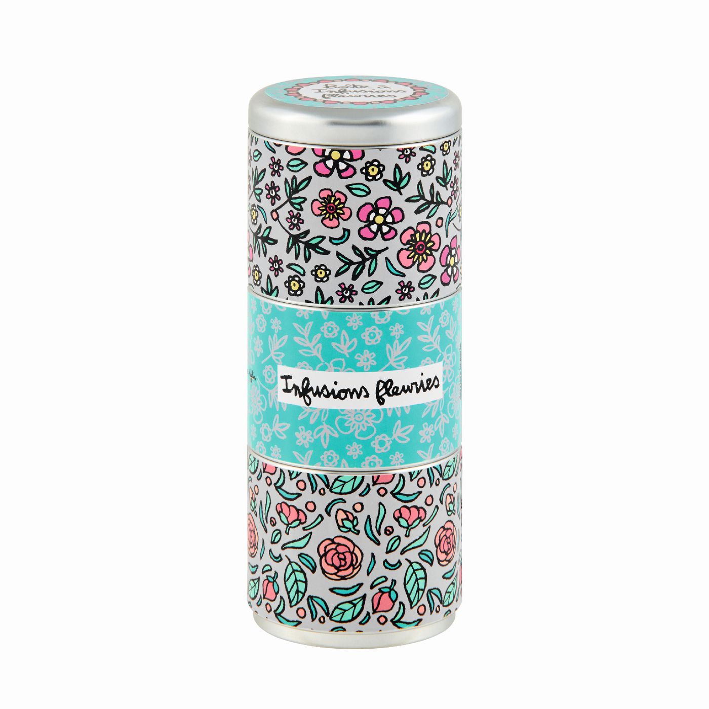 Boîte à tisane empilable Infusions fleuries