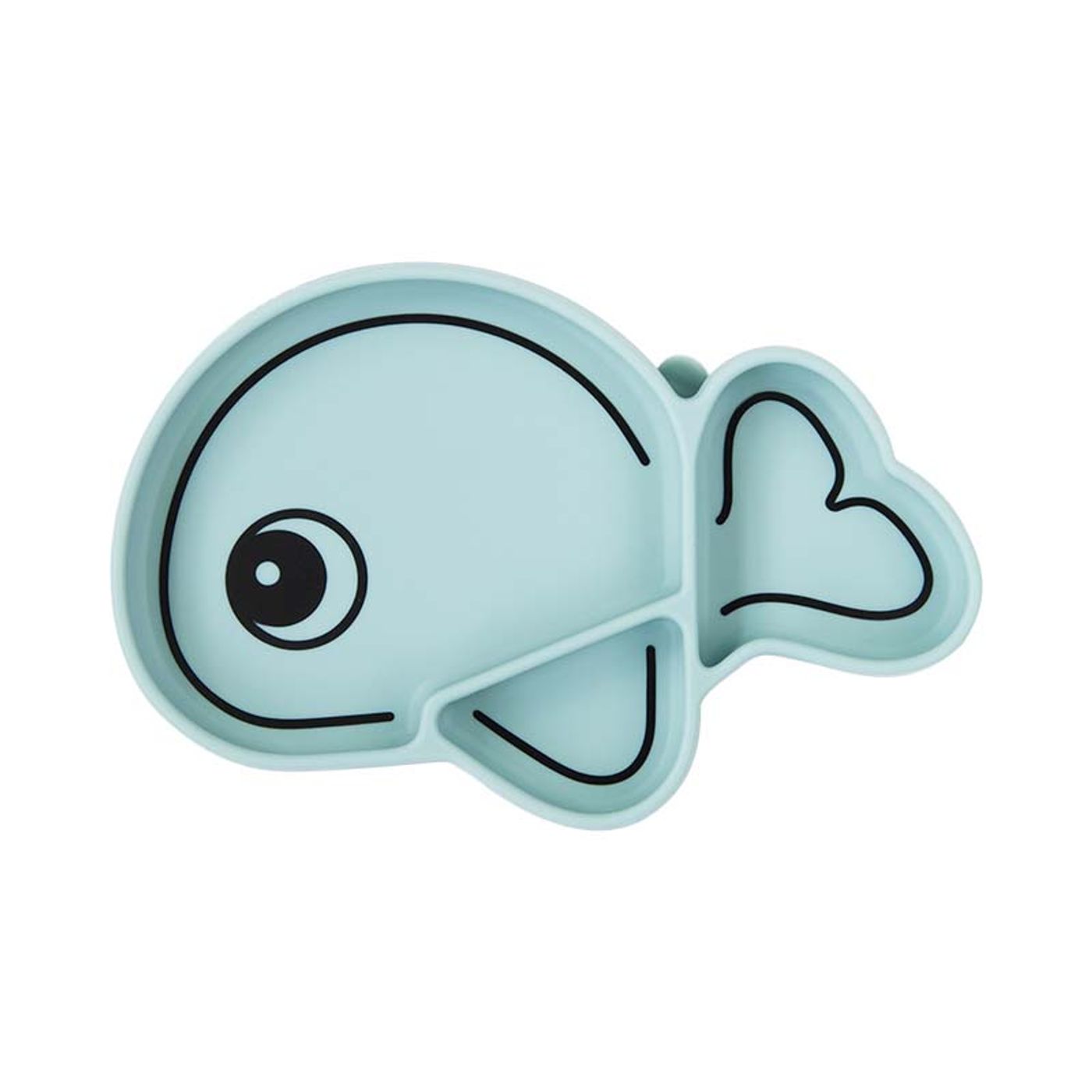 Assiette enfant ventouse antidérapante en silicone wally bleu