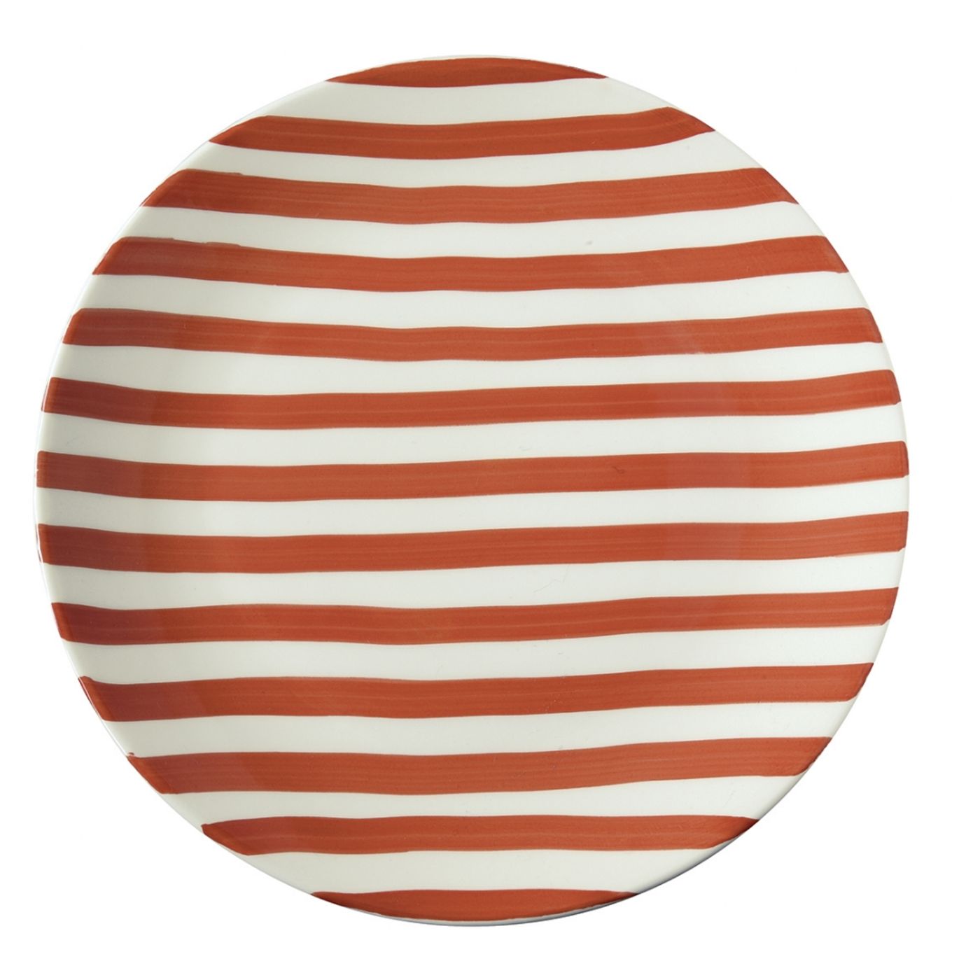 Assiette Plate rayée dolce vita terracotta 27 cm