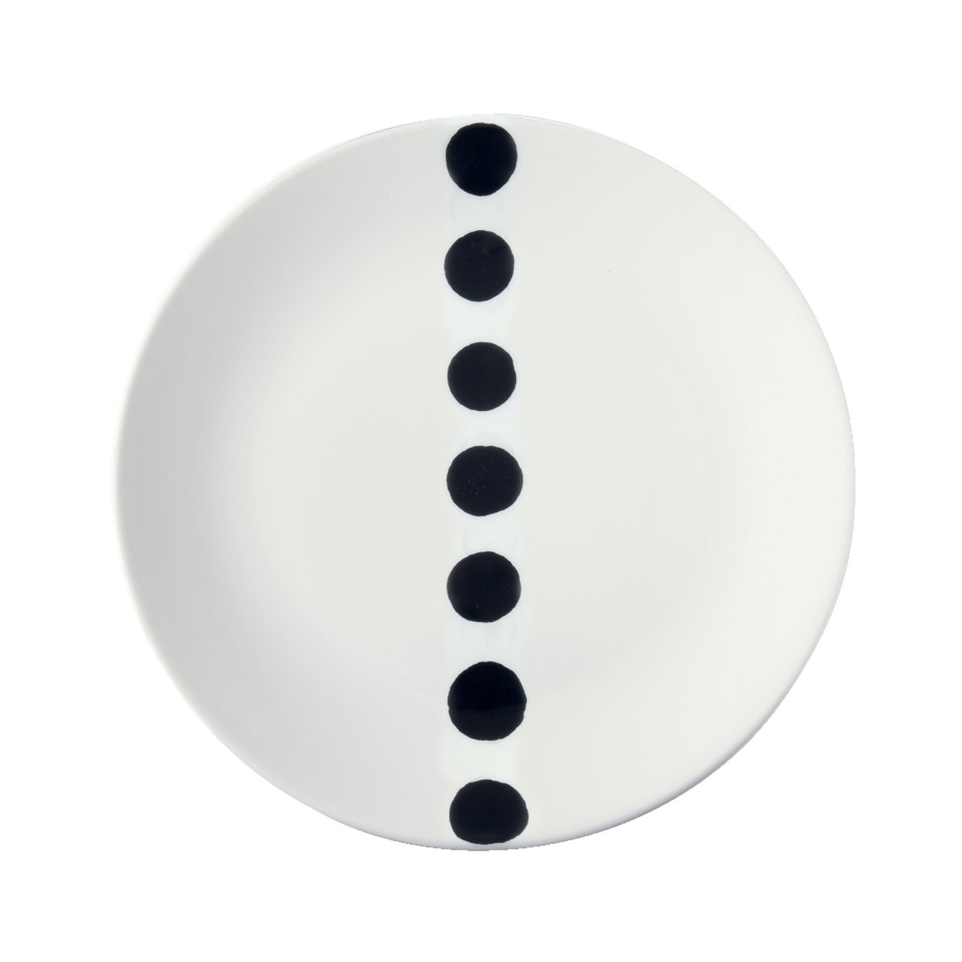 Assiette dessert pois dolce vita noir 20 cm