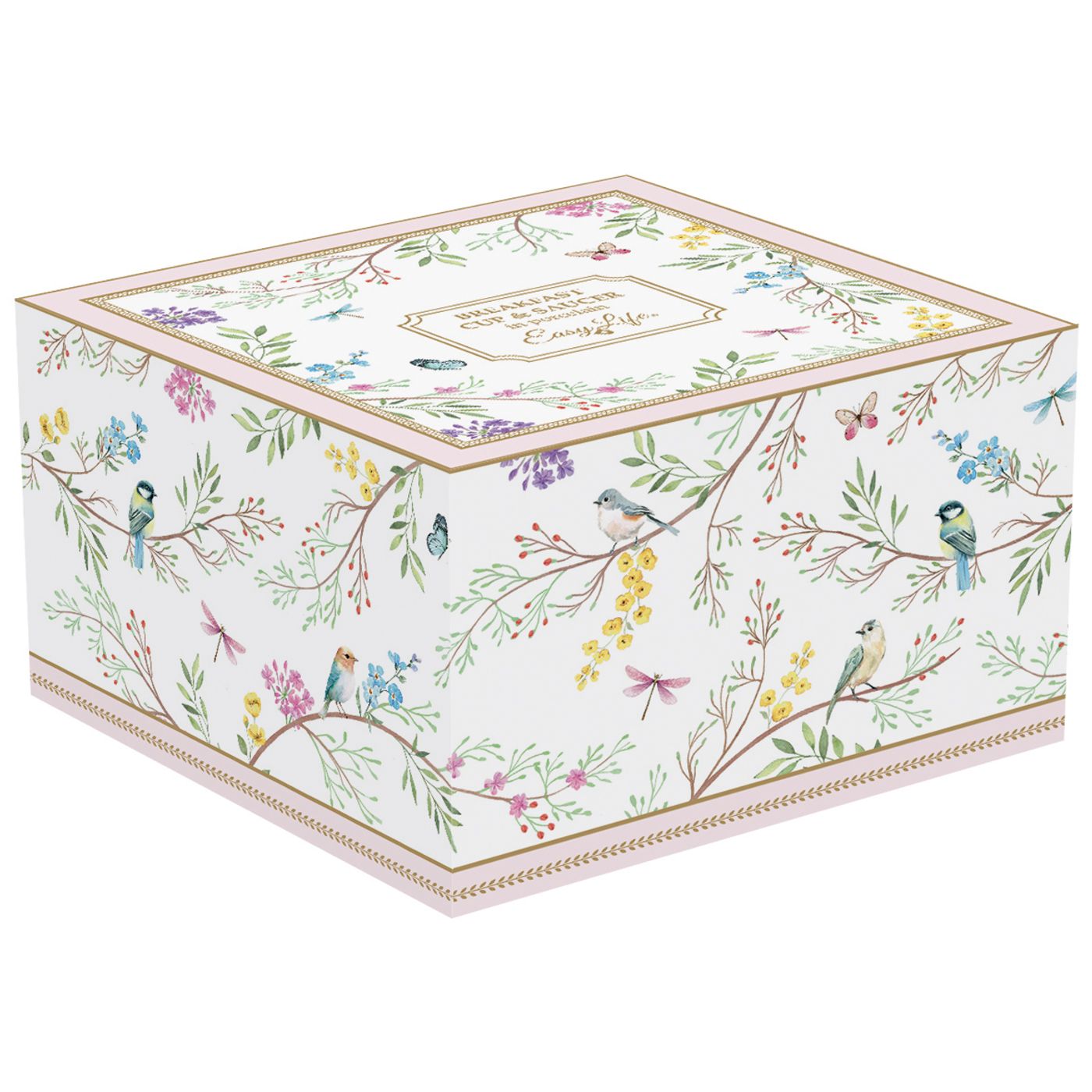 Coffret déjeuner avec soucoupe BIRDS MELODY