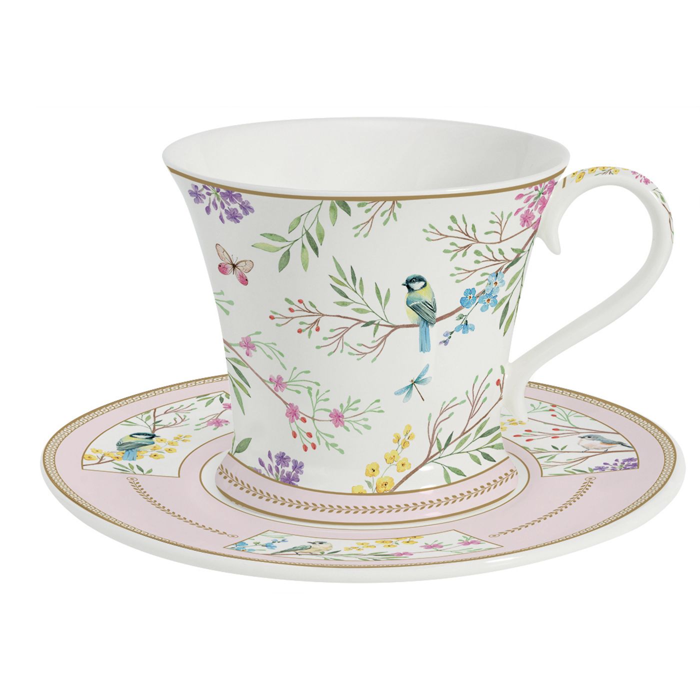 Coffret déjeuner avec soucoupe BIRDS MELODY