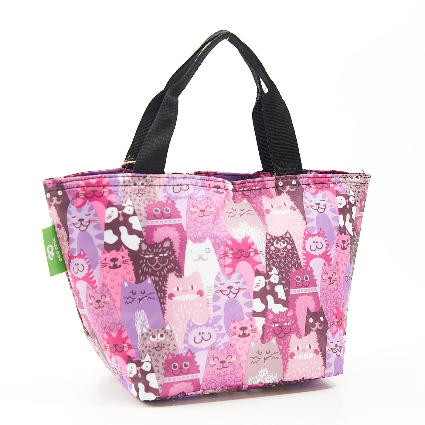 Sac déjeuner isotherme Chats violet