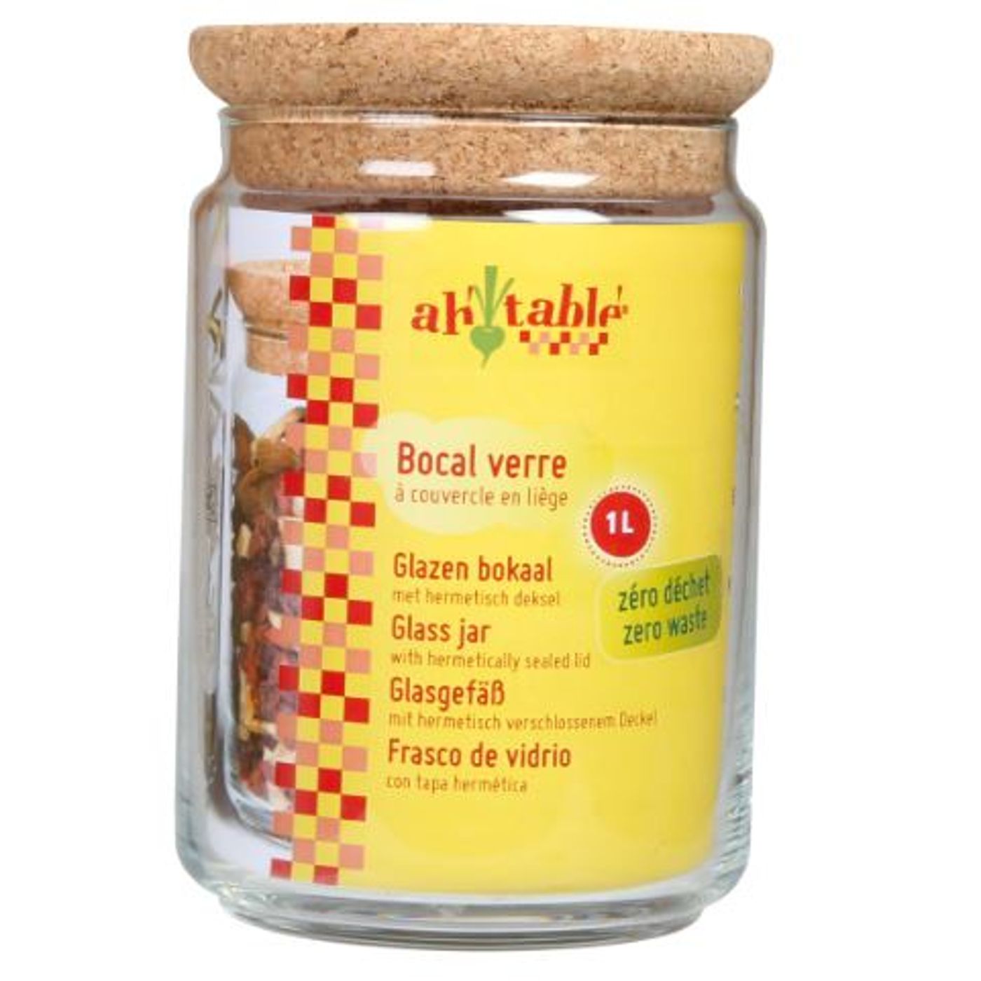 Bocal en verre & liège 1 L