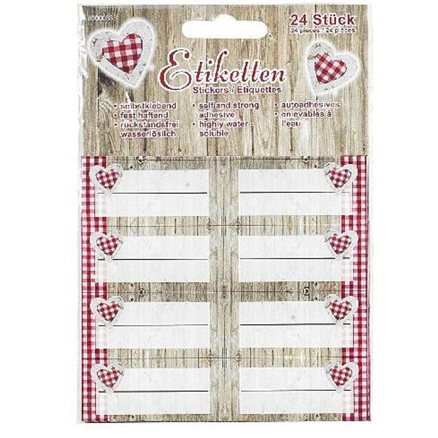 Lot de 24 étiquettes adhésives