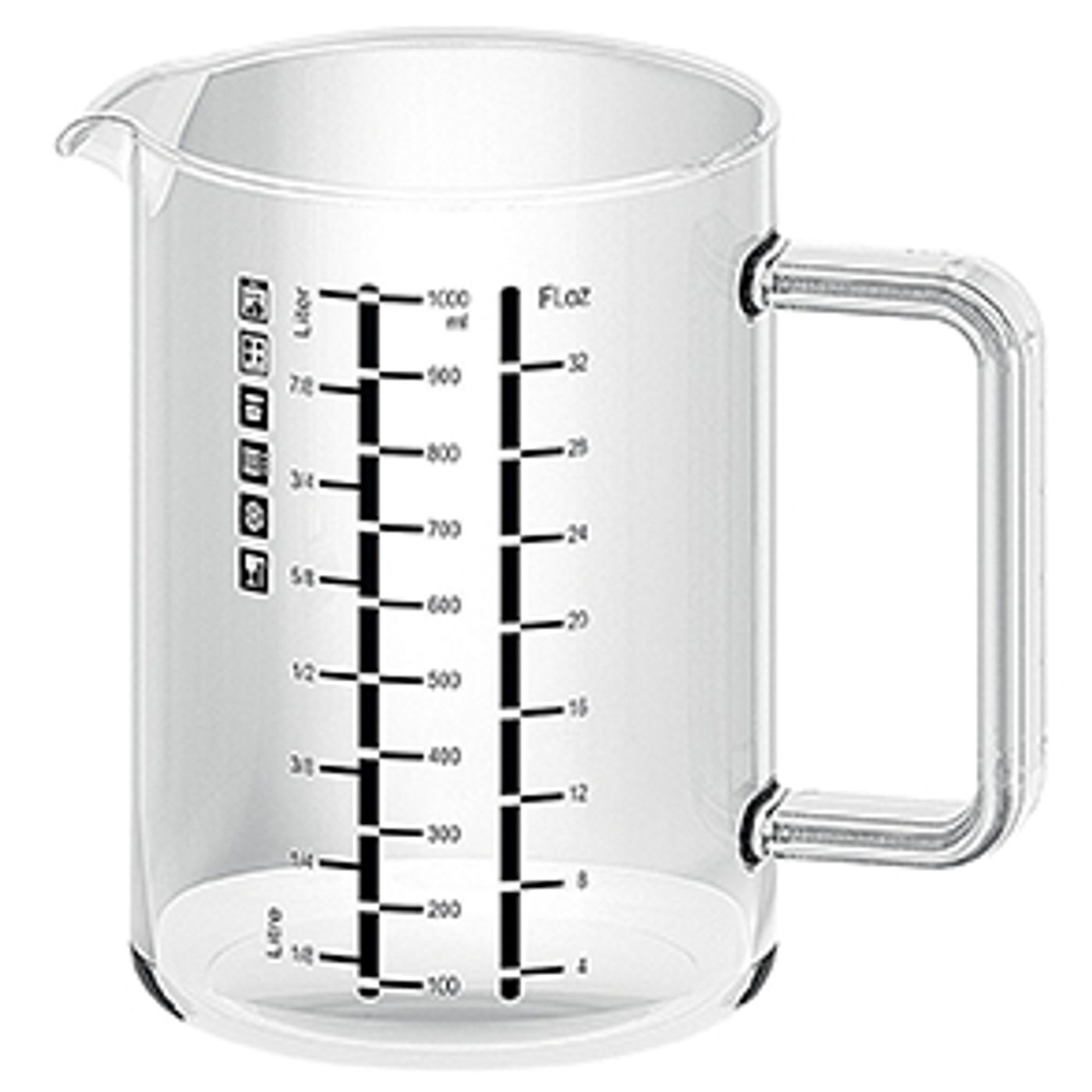 Verre mesureur 1L BOHEMIA