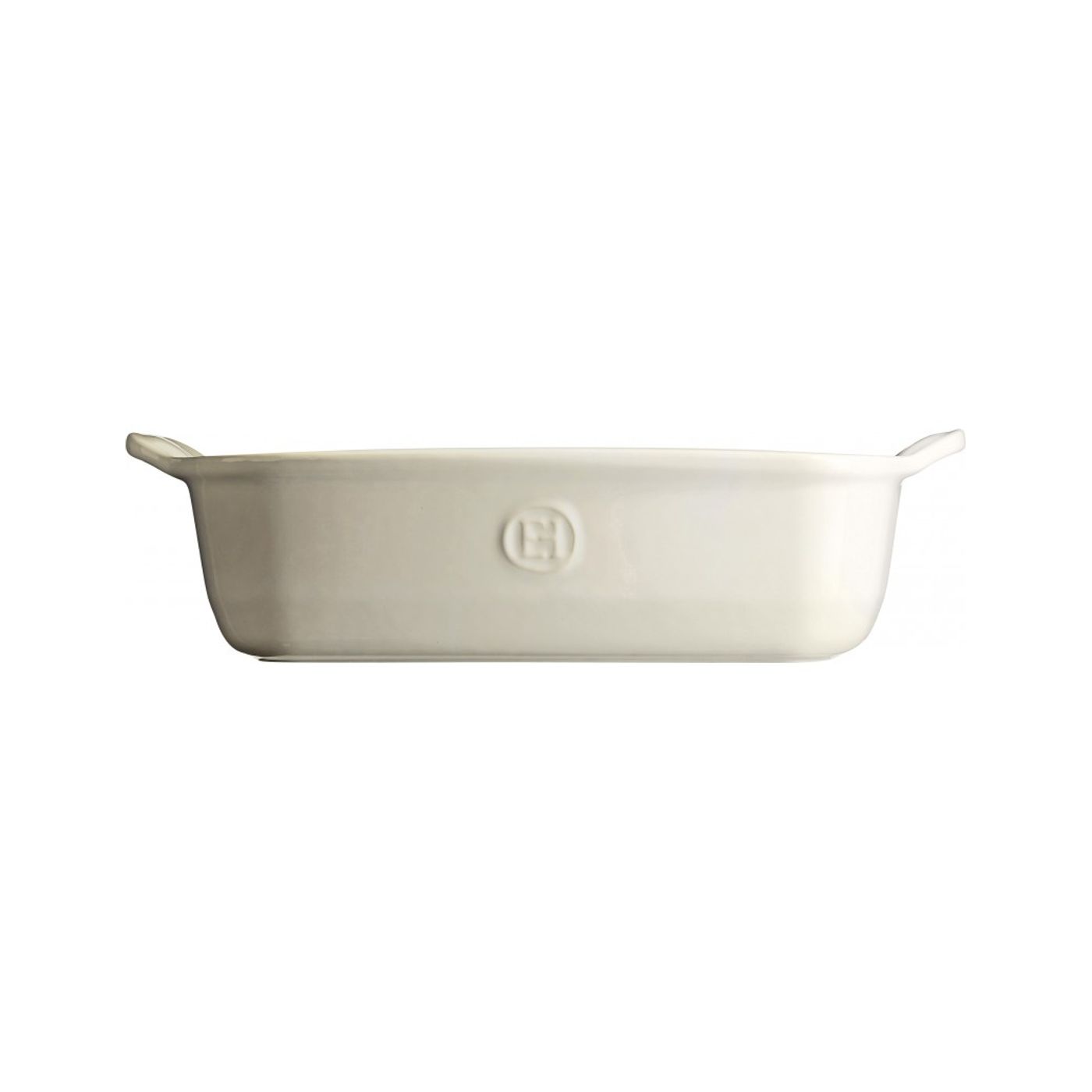 Plat à four céramique émaillée crème motif biche en relief 2 litres