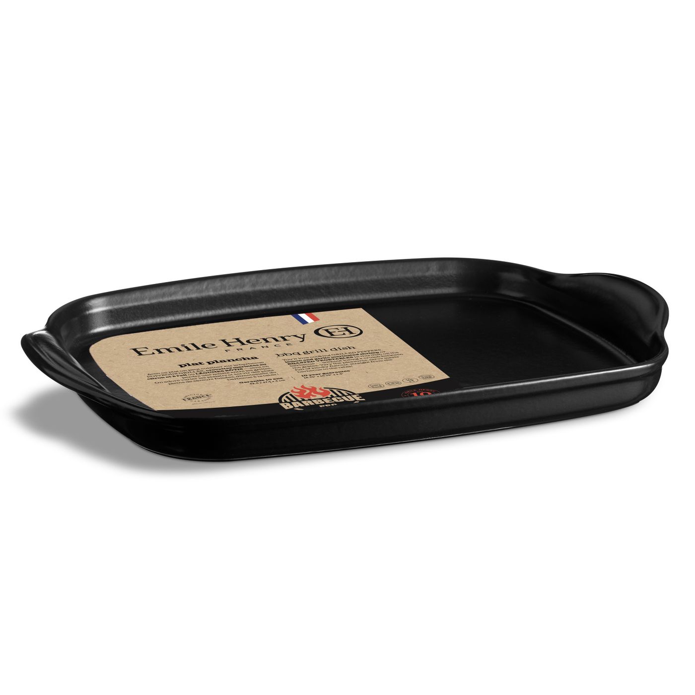 Plancha céramique barbecue Fusain 39 x 31 cm
