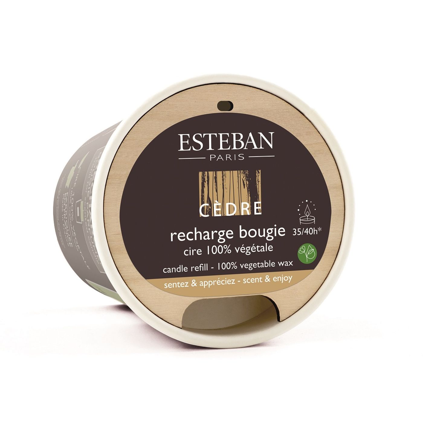 Recharge bougie parfumée 180g Cèdre