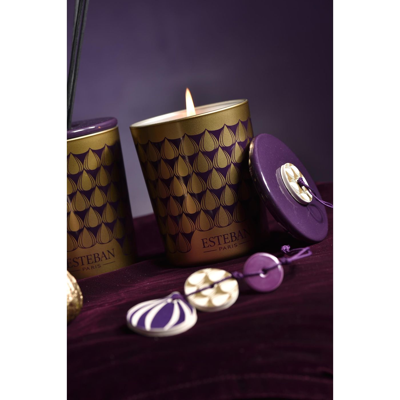 Bougie décorative parfumée & rechargeable 180g Figue Noire