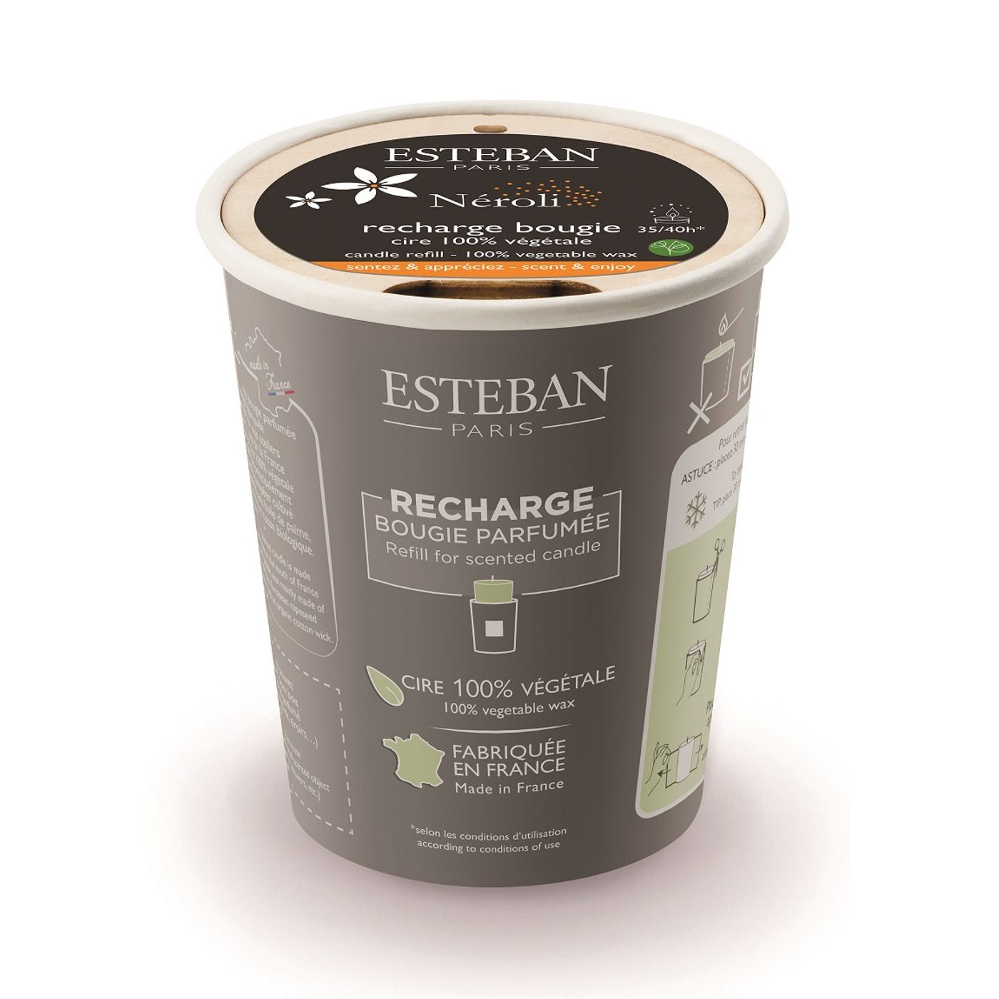 Recharge bougie parfumée 180g Néroli