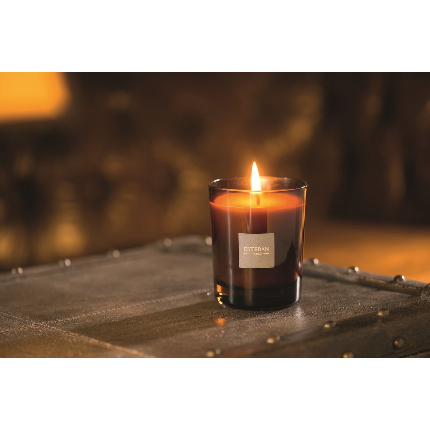 Bougie initiale parfumée & rechargeable 180g Teck & Tonka