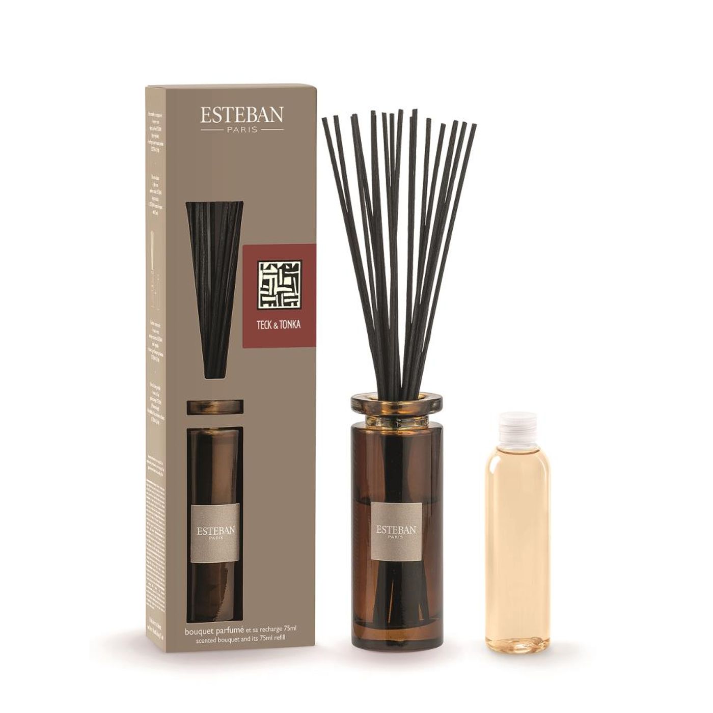 Bouquet Parfum Initial Teck & Tonka + Recharge de parfum 75 ml