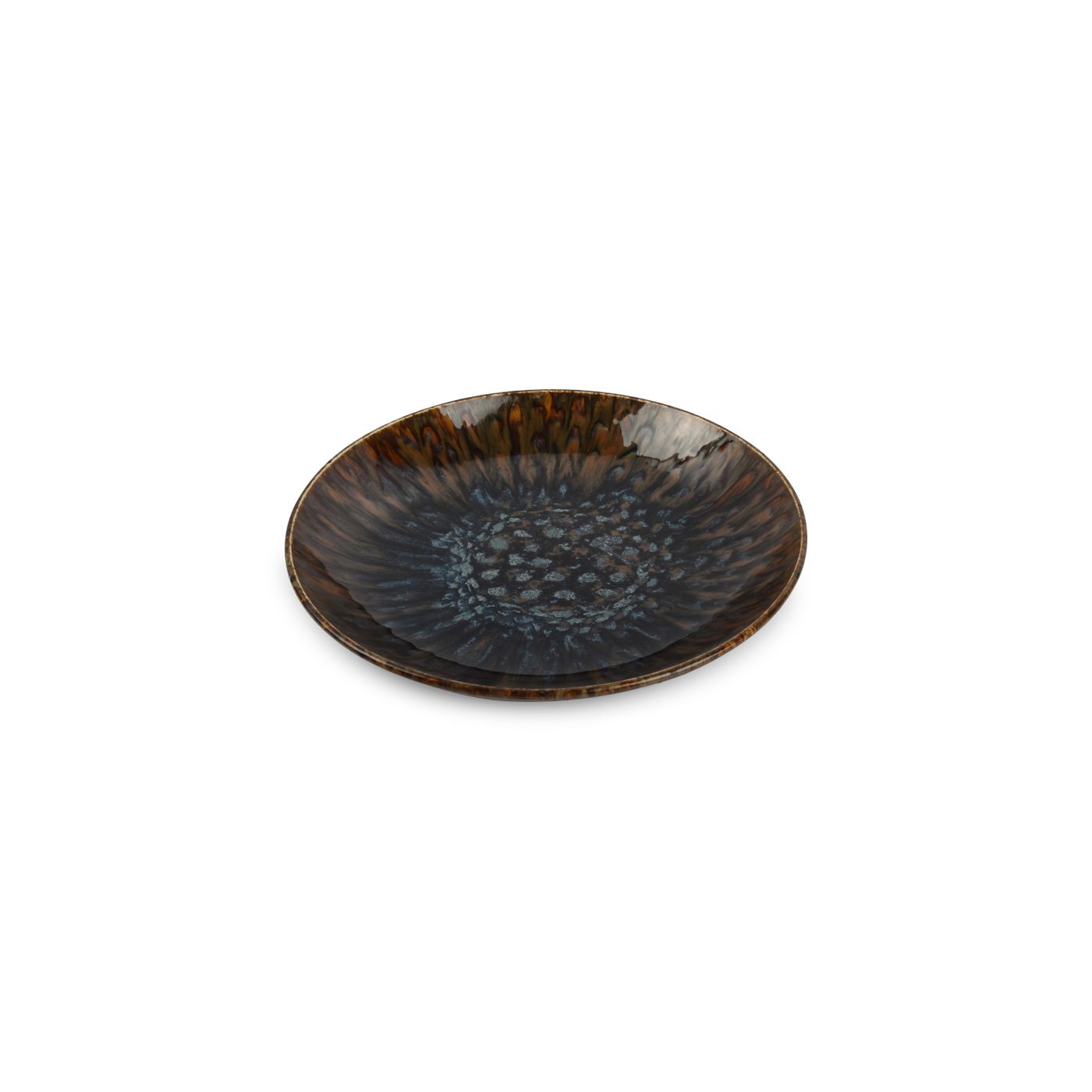 Assiette creuse 26cm Resto brun bleu