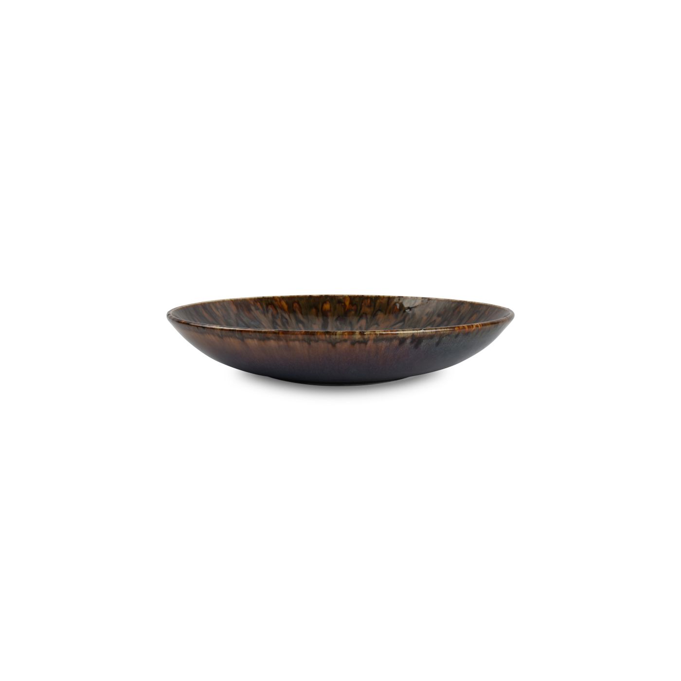 Assiette creuse 26cm Resto brun bleu