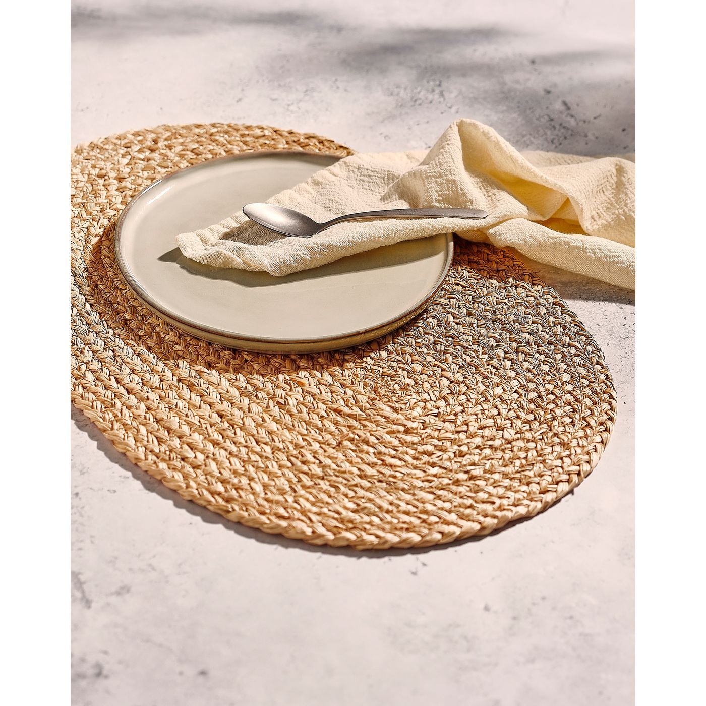 Set de table oval beige