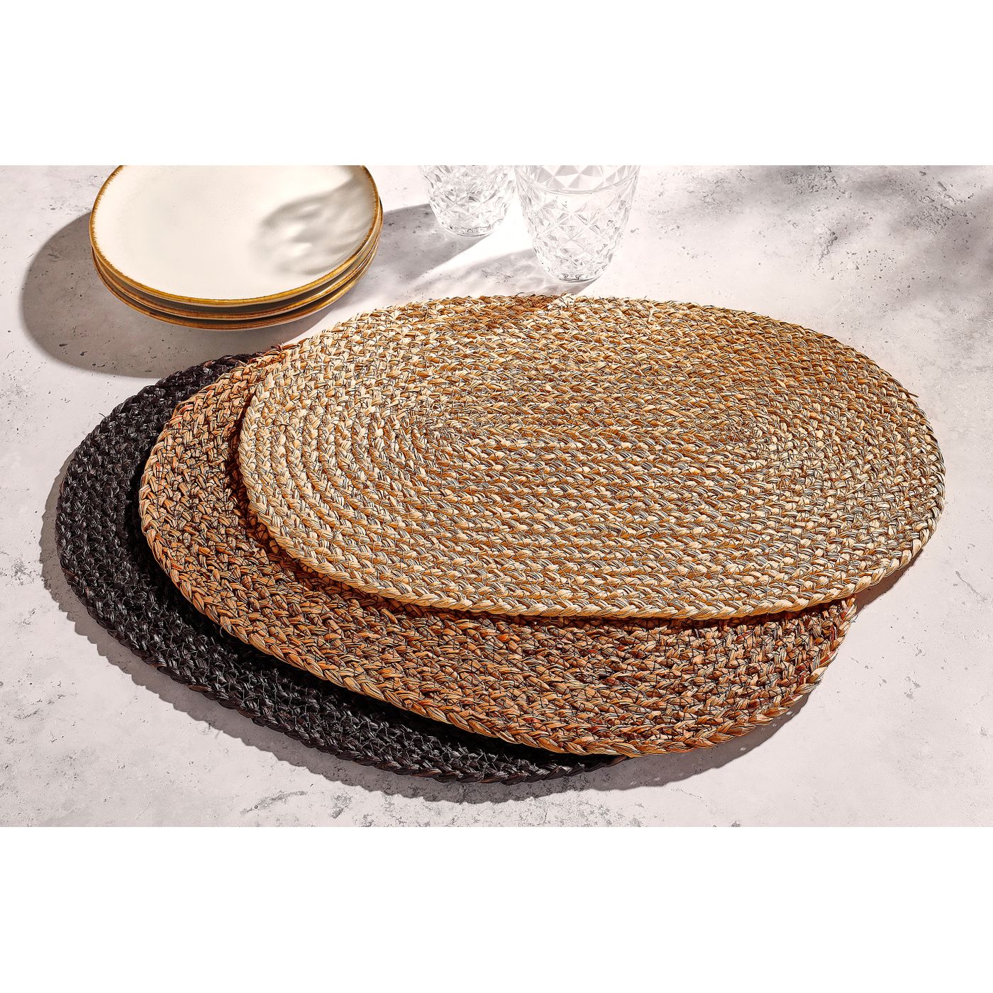 Set de table oval beige