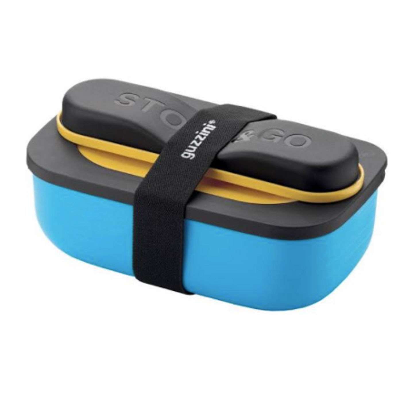 Lunchbox avec couverts jaune et bleu ON THE GO
