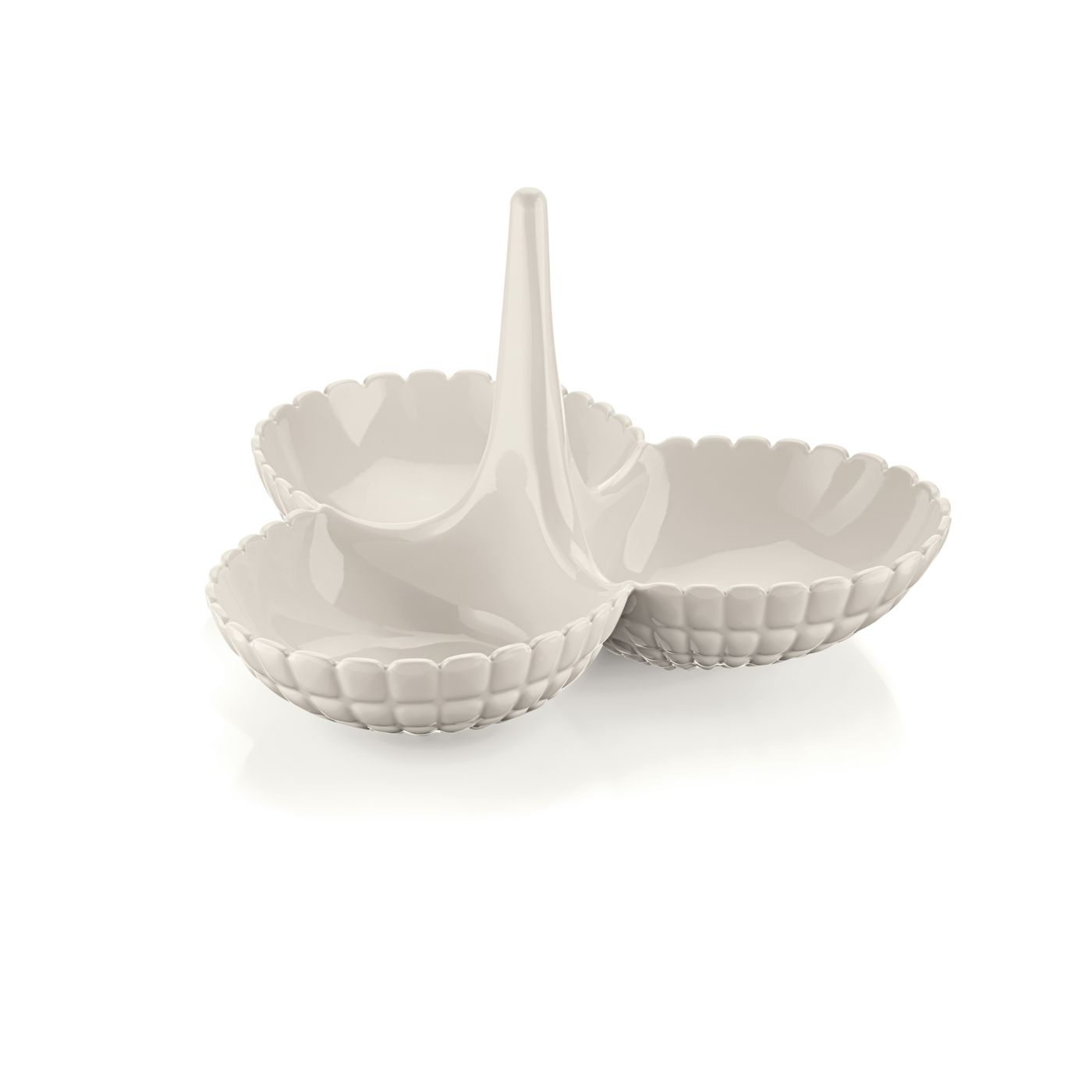 Plat 3 compartiments blanc tiffany