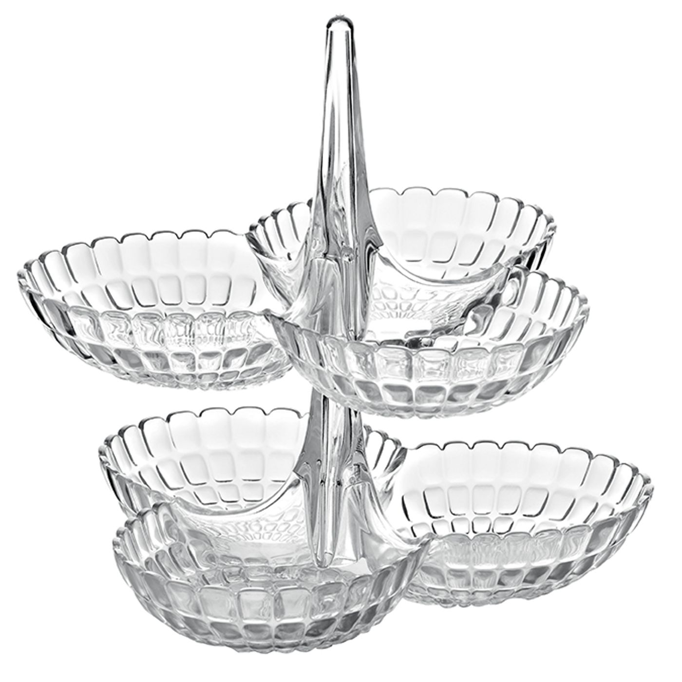 Lot de 2 plats à hors d'œuvre TIFFANY transparent