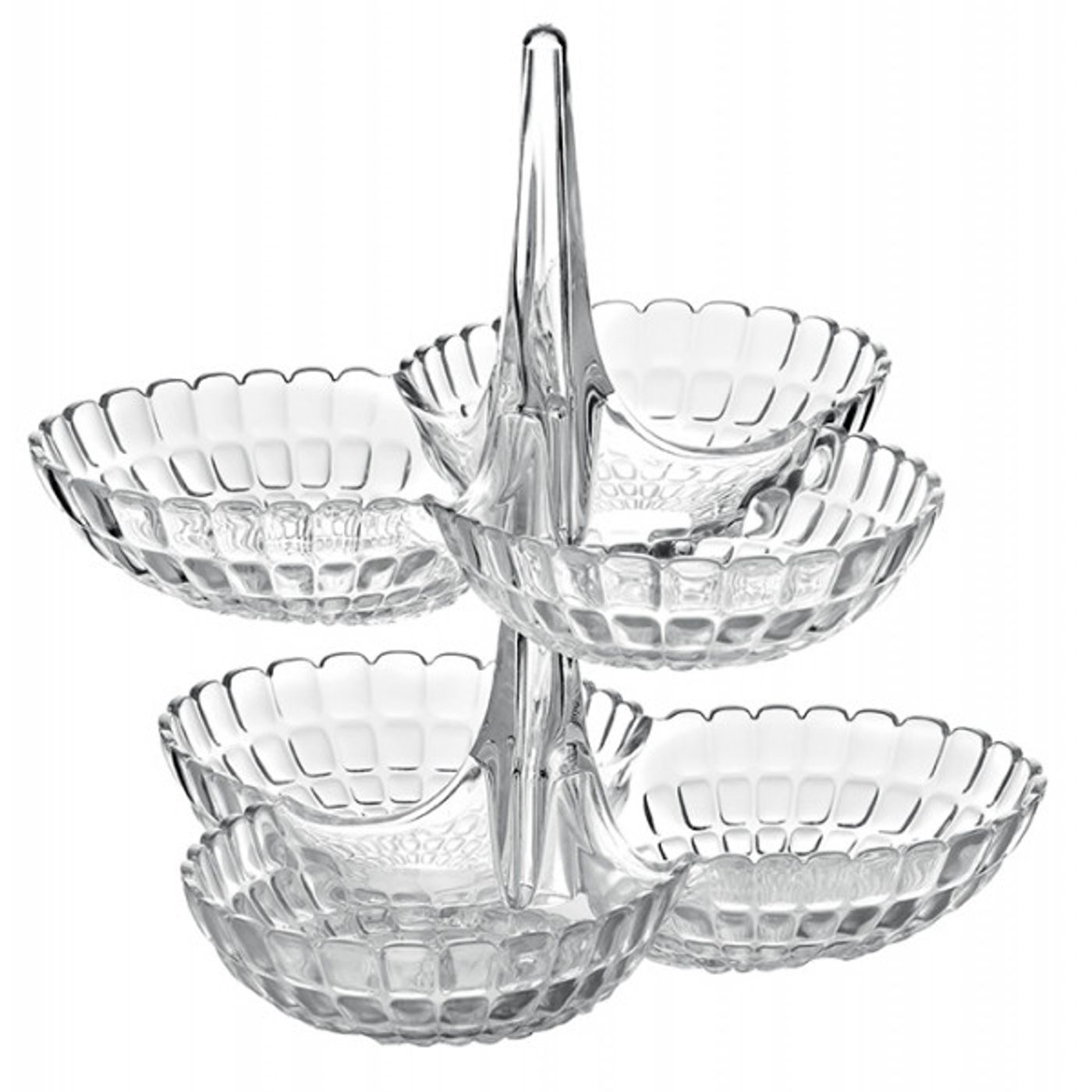 Lot de 2 plats à hors d'œuvre TIFFANY transparent