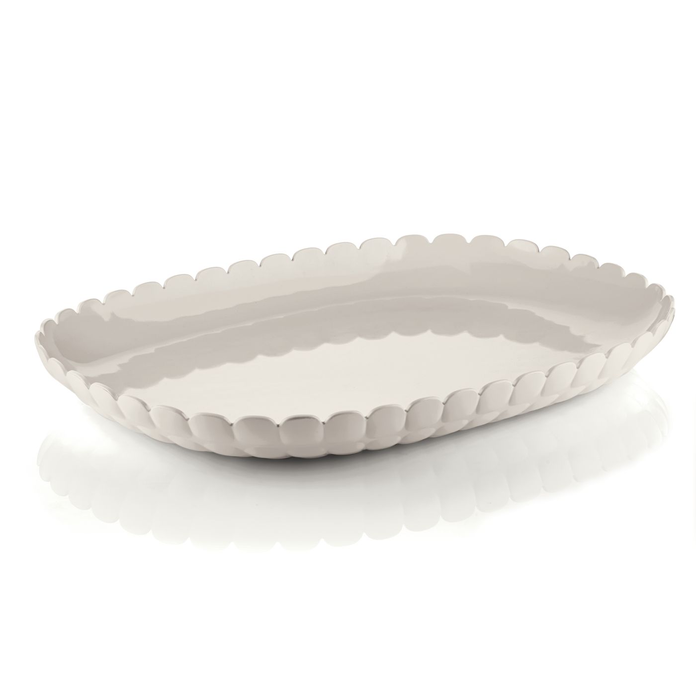 Plateau tiffany blanc 45 x 31 cm