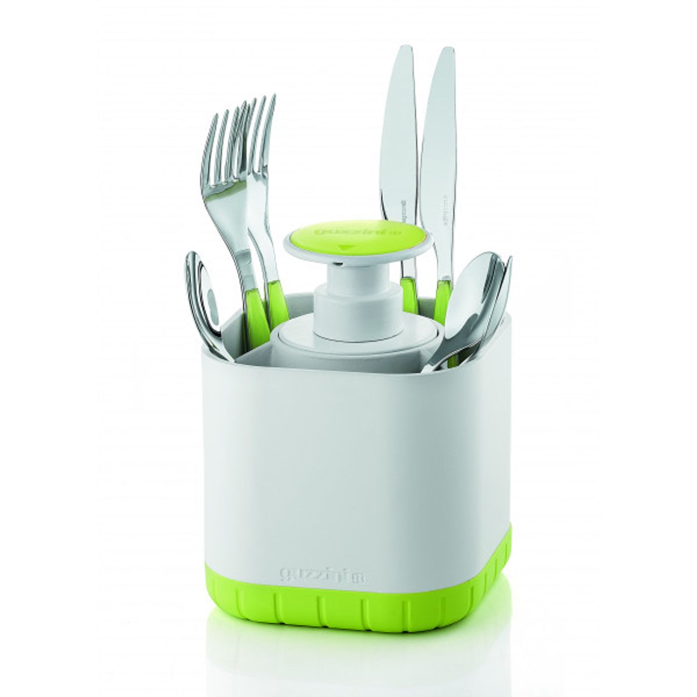 Egouttoir couverts + pompe à savon vert