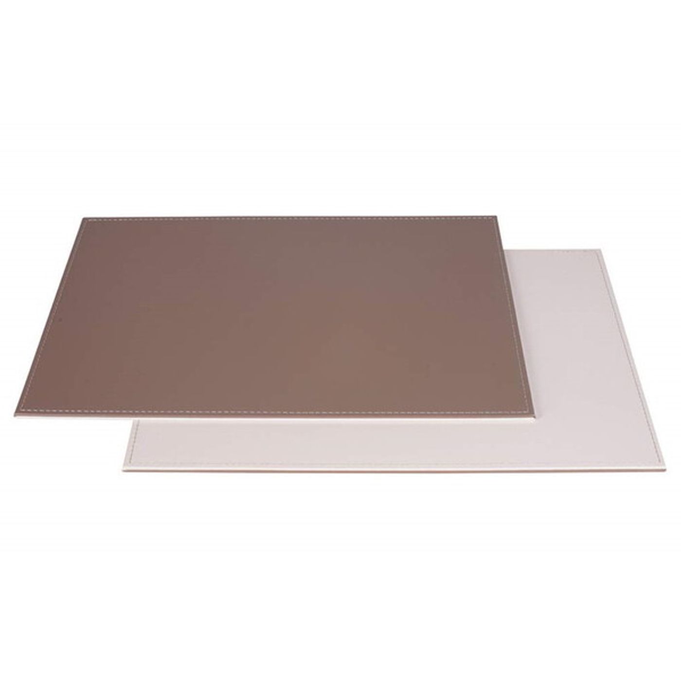Set de table réversible 30x40 blanc/taupe