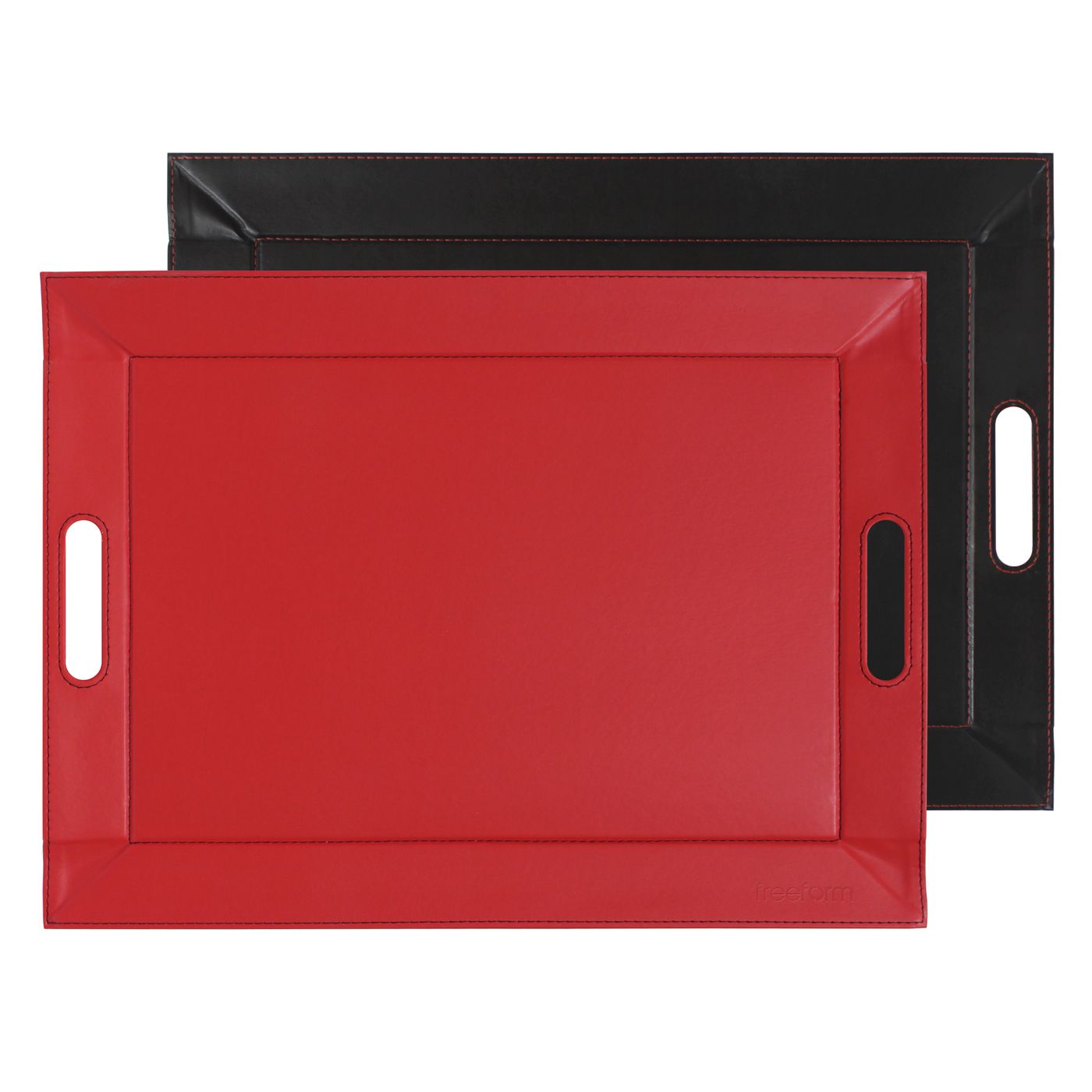 Plateau réversible rouge/noir 55 x 41 cm
