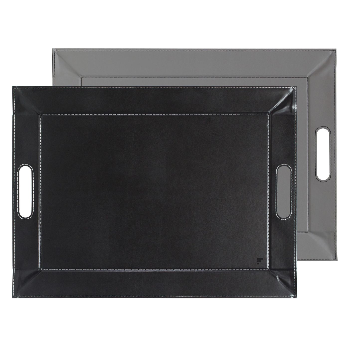 Plateau réversible 55 x 41 cm gris/noir