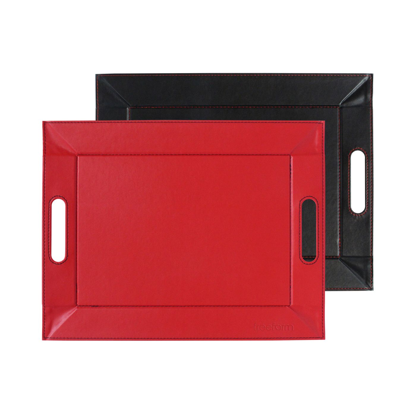 Plateau réversible rouge/noir 45 x 35 cm