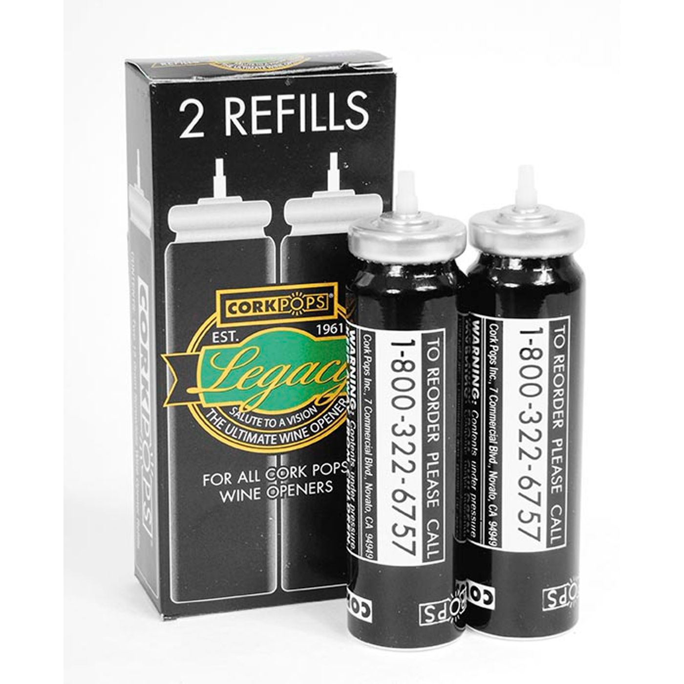 Recharge de gaz pour tire-bouchon CorkPops