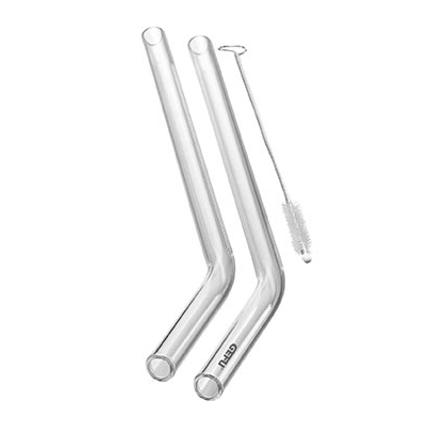 Paille verre borosilicate 23cm courbée