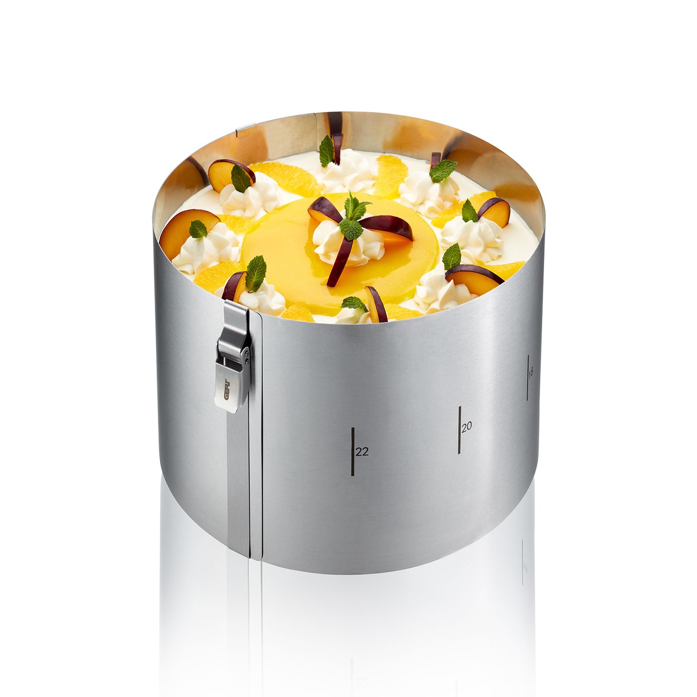 Cercle à gâteau Tondo clip h.15 cm en inox