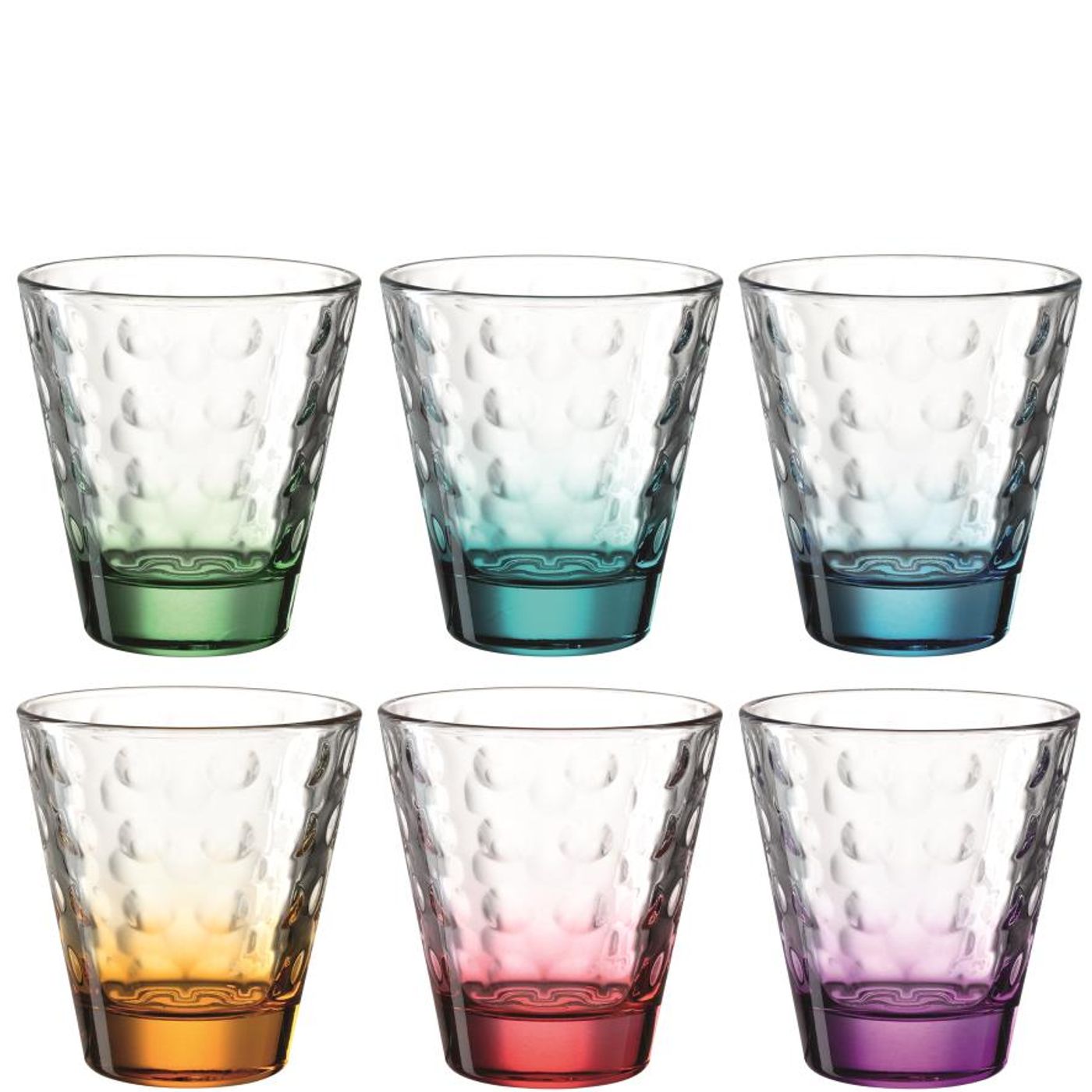 Lot de 6 Verres bas Peps multicolore