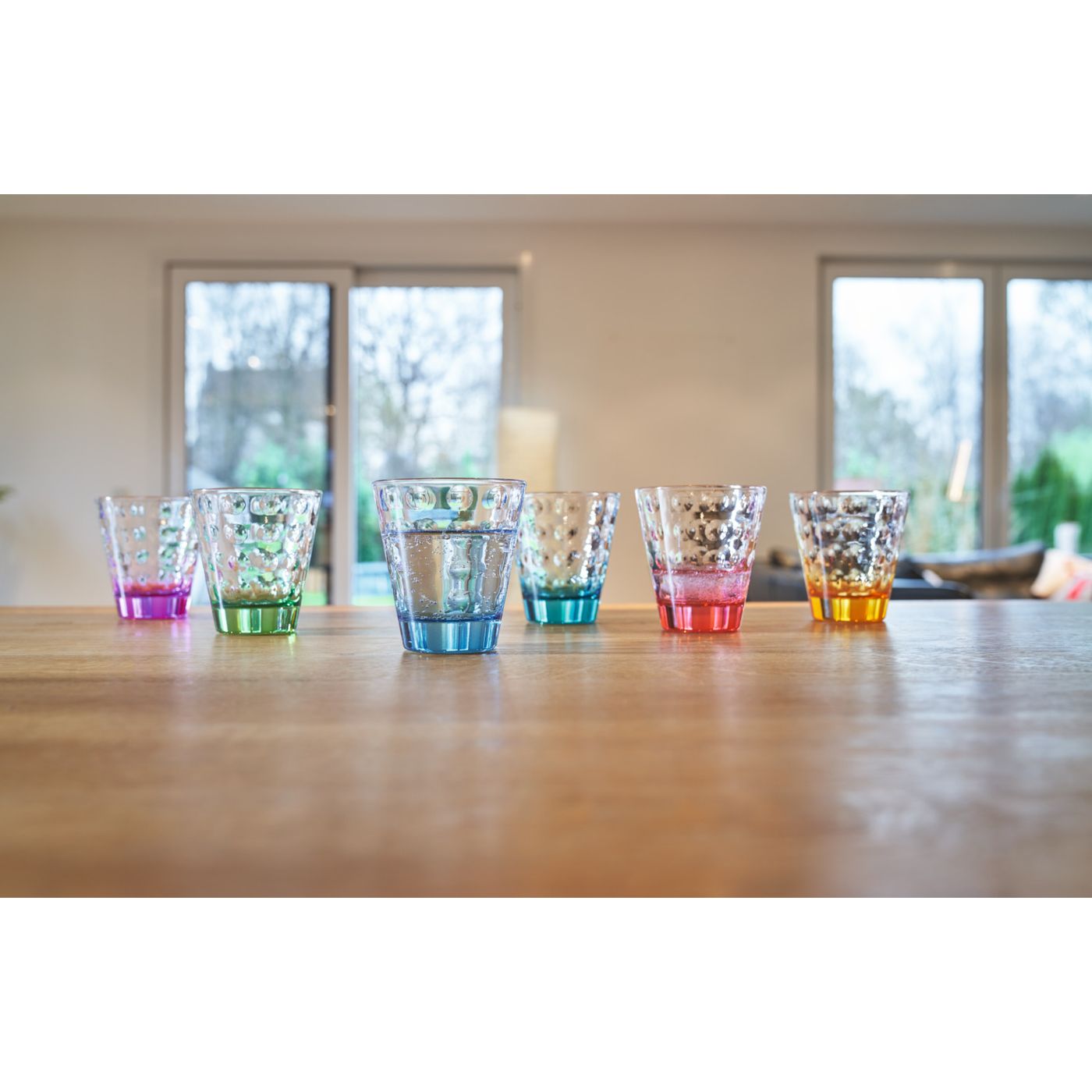 Lot de 6 Verres bas Peps multicolore