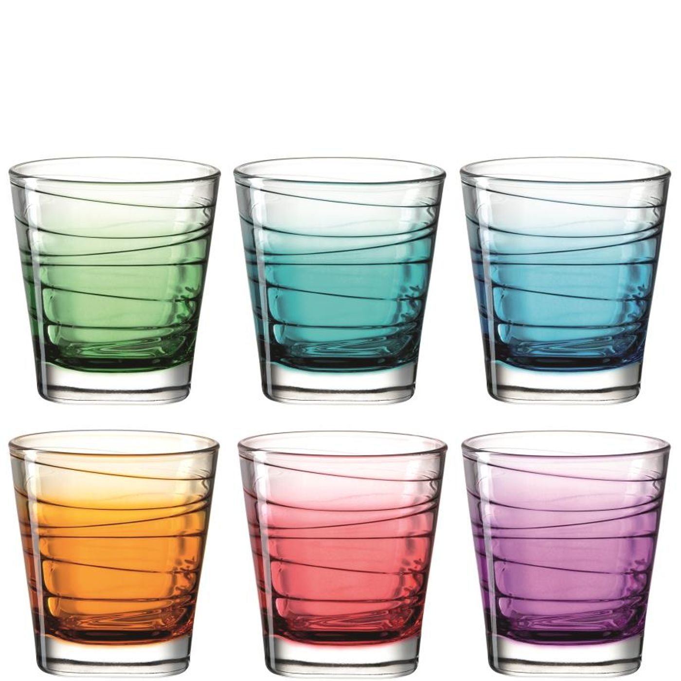 6 VERRES VARIO 25 CL couleur