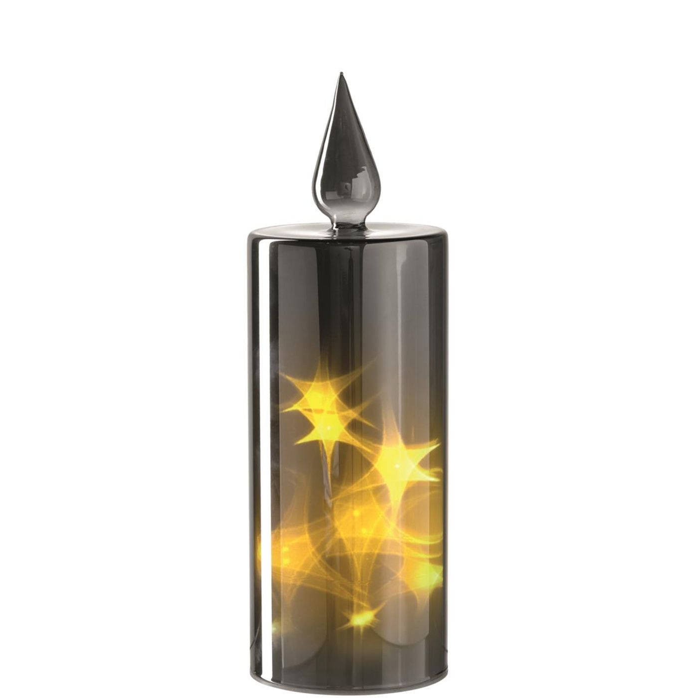 Bougie LED Felice H. 29 cm argent