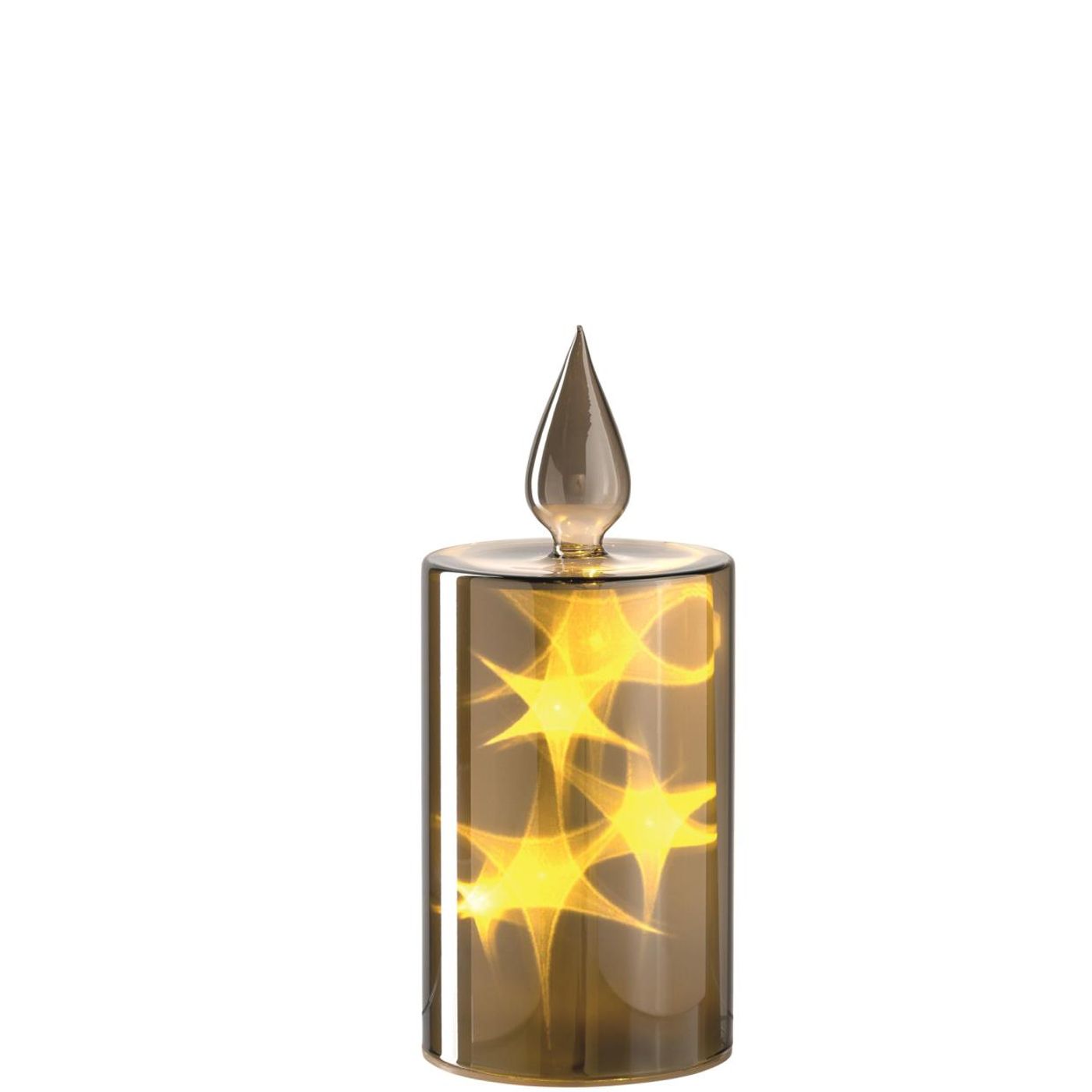 Bougie LED Felice H. 23 cm or