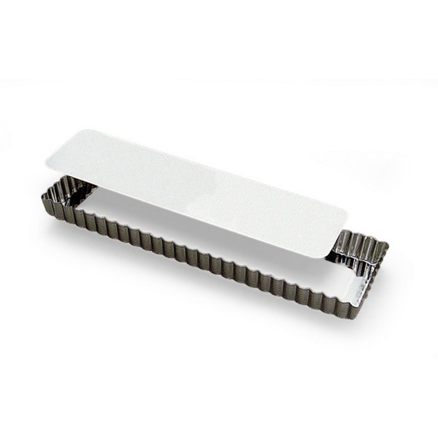 Moule à tarte rectangulaire en fer blanc 35x11