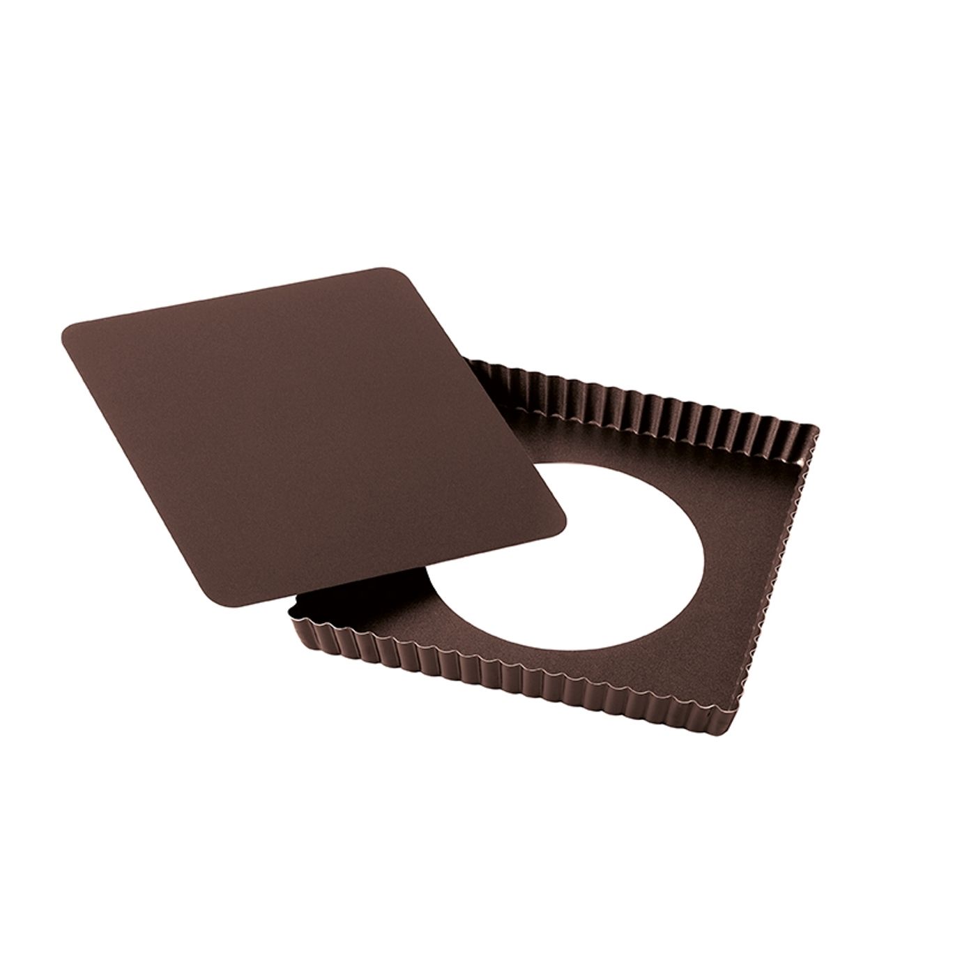 Moule à tarte carré fond amovible 23cm