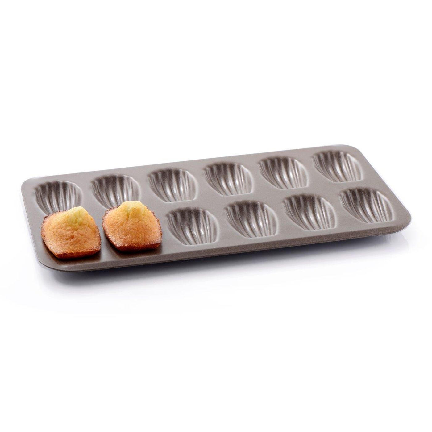 Plaque 12 madeleines en tôle anti-adhérente